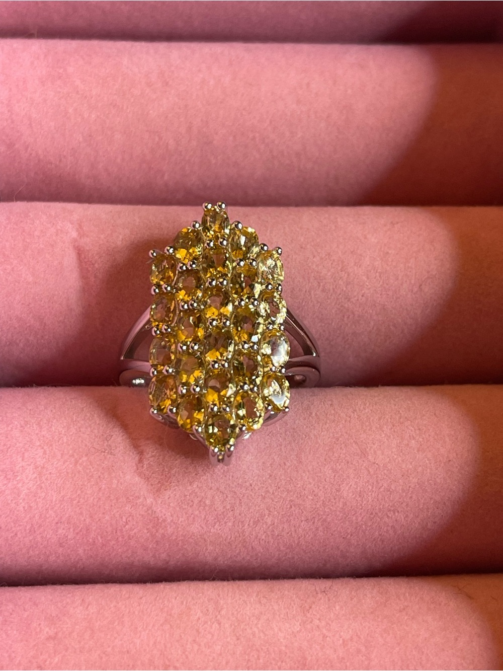 Sterling silver Yellow citrine ring